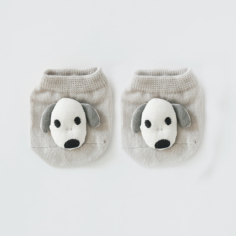 Sosete antiderapante pentru copii, Model 5 - Gray, diverse marimi, bumbac + elastan