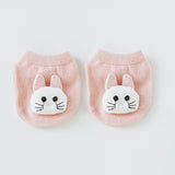 Sosete antiderapante pentru copii, Model 5 - Pink, diverse marimi, bumbac + elastan