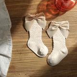 Sosete lungi pentru fetite, Bella - Beige, diverse marimi, bumbac + elastan