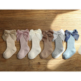 Sosete lungi pentru fetite, Bella - Ivory, diverse marimi, bumbac + elastan
