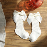Sosete lungi pentru fetite, Bella - Ivory, diverse marimi, bumbac + elastan
