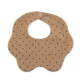 Baveta din bumbac organic pentru bebelusi – Brown Dots, 0 luni+