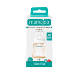 Biberon Mamajoo Gold, tetina Anti-colic, 150 ml/S, 0 luni+, PES + silicon