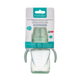 Cana antrenament bebelusi Mamajoo, Verde Pudra, anticurgere/anticolici, 270 ml, 9 luni+, PP + silicon