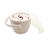 Cana pentru gustari cu capac - Beige, 6 luni+, silicon