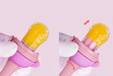 Set suzeta fructe si lantisor, diverse culori, silicon, 3luni+