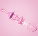 Set suzeta fructe si lantisor, diverse culori, silicon, 3luni+
