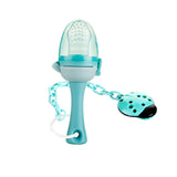 Set suzeta fructe si lantisor, diverse culori, silicon, 3luni+