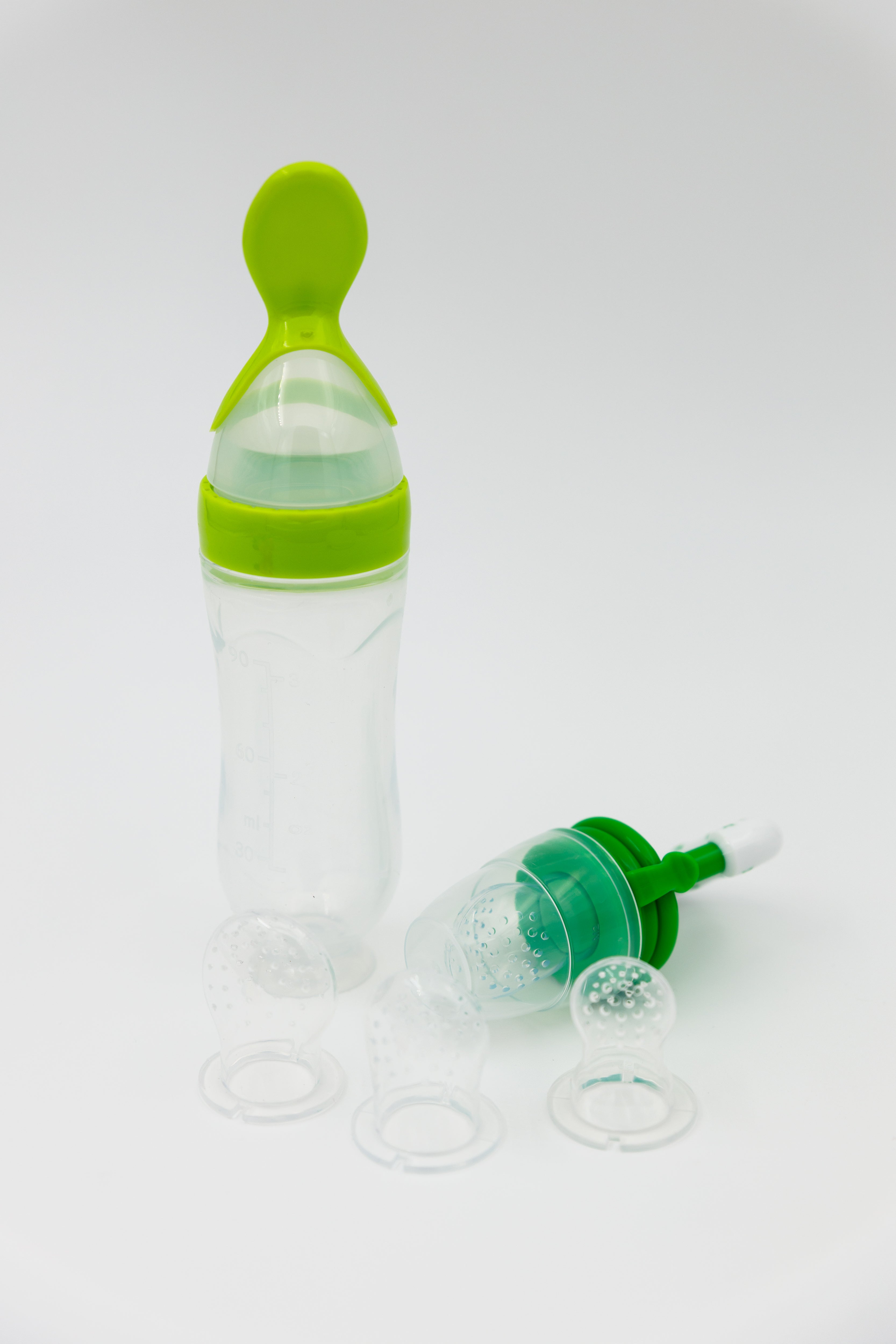 Set de hranire pentru bebelusi 5 in 1, 6 luni+, diverse culori, silicon, 21x5 cm