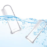 Periuta de dinti pentru bebelusi + cutiuta de depozitare, model degetar, diverse culori, 6 luni+, silicon