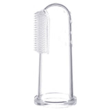 Periuta de dinti pentru bebelusi + cutiuta de depozitare, model degetar, diverse culori, 6 luni+, silicon