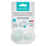 Set 2 suzete ortodontice Mamajoo + cutie sterilizare, Verde Pudra, 6 luni+, silicon+pp
