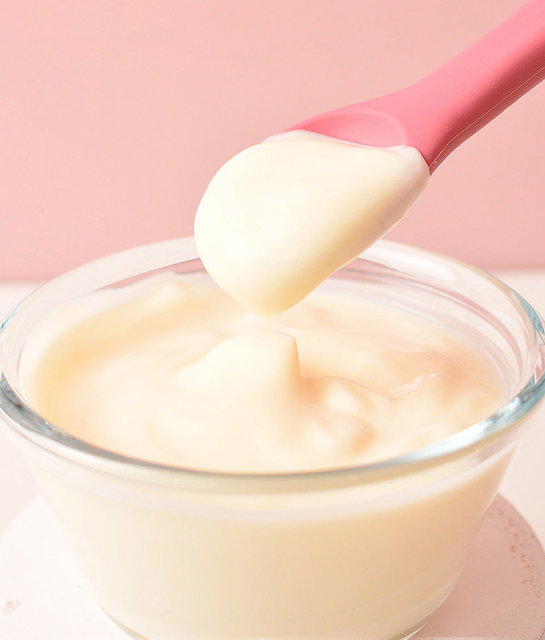 Set tacamuri din silicon pentru bebeluși, linguriță + furculită, diverse culori, 6 luni+