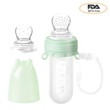 Alimentator pentru fructe Papa Bebe, 6 luni+, diverse culori, silicon, 15x6,5 cm