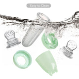 Alimentator pentru fructe Papa Bebe, 6 luni+, diverse culori, silicon, 15x6,5 cm
