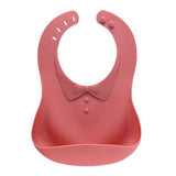 Bavetă cu papion, din silicon, model 4 Papa Bebe, 6 luni+, diverse culori