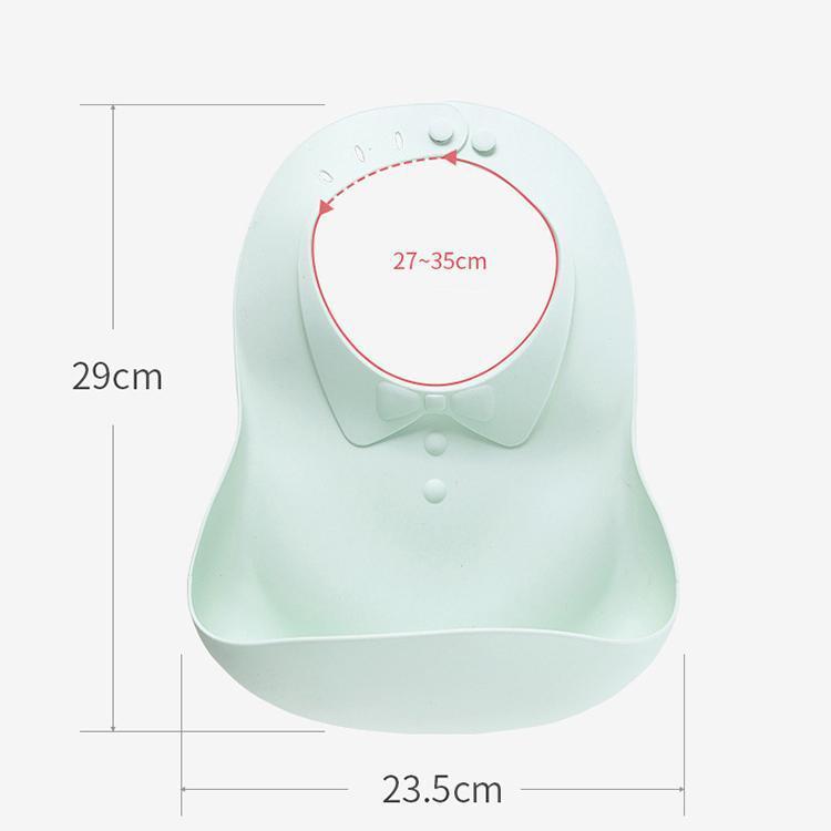 Bavetă cu papion, din silicon, model 4 Papa Bebe, 6 luni+, diverse culori