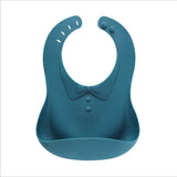 Bavetă cu papion, din silicon, model 4 Papa Bebe, 6 luni+, diverse culori