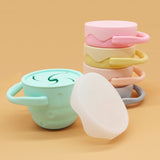 Cana pentru gustari cu capac - Beige, 6 luni+, silicon