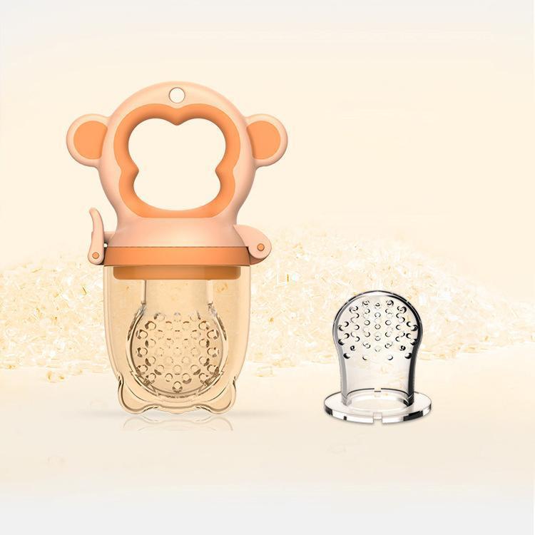 Suzetă fructe model 1 Papa Bebe, 3 luni+, diverse culori, material abs + silicon, 6x12cm