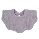 Baveta din bumbac organic pentru bebelusi, Model 2– Mauve, 0 luni+