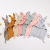 Jucarie de confort din muselina – Baby Bunny, diverse culori, 100% bumbac organic, 30 x 30 cm