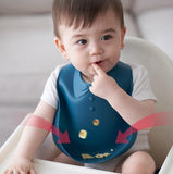 Bavetă cu papion, din silicon, model 4 Papa Bebe, 6 luni+, diverse culori