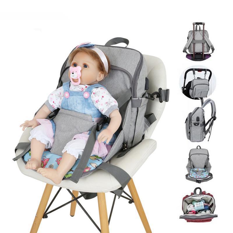 Rucsac scaun pentru bebeluși Papa Bebe, mărime universală, gri, 36x24x16 cm