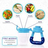 Suzetă fructe model 3 Papa Bebe, 3 luni+, diverse culori, material plastic + silicon, 12x5x6 cm